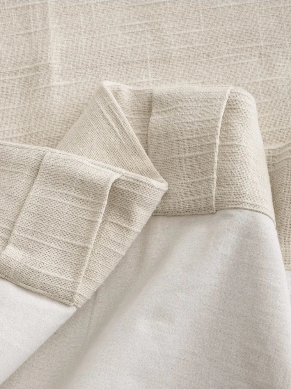 New Quince 100% Cotton Slub Room Darkening Curtain Panel 48 x 84” Natural